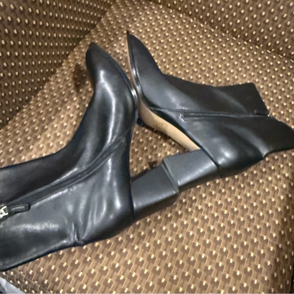 Eloquii Lola Black Faux Leather Heeled Booties, size 13W - Picture 6 of 9